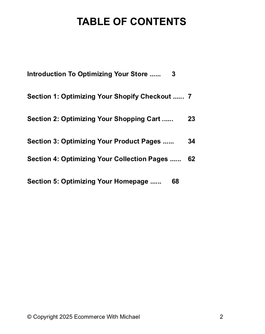 Store Optimization Blueprint Guide PDF