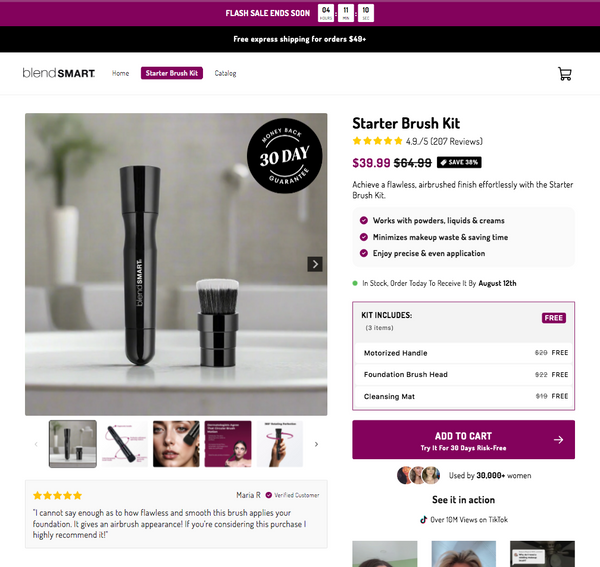 Makeup Brush Demo Site