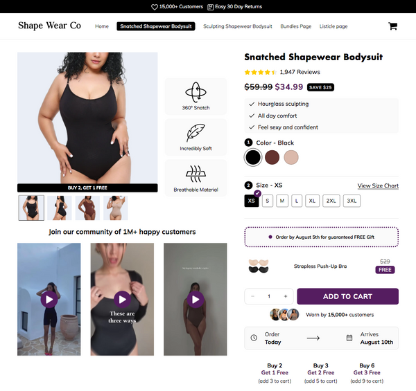 Shape Wear Demo Site