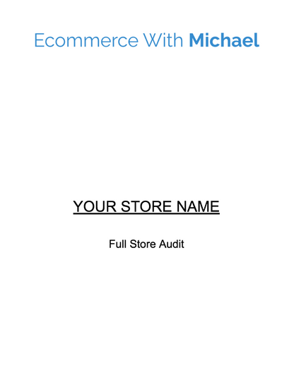 Full Store Audit PDF