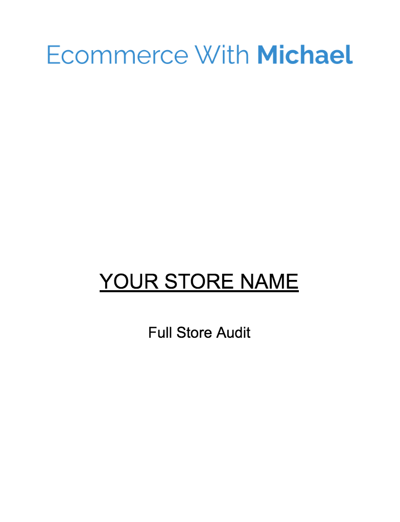 Full Store Audit PDF