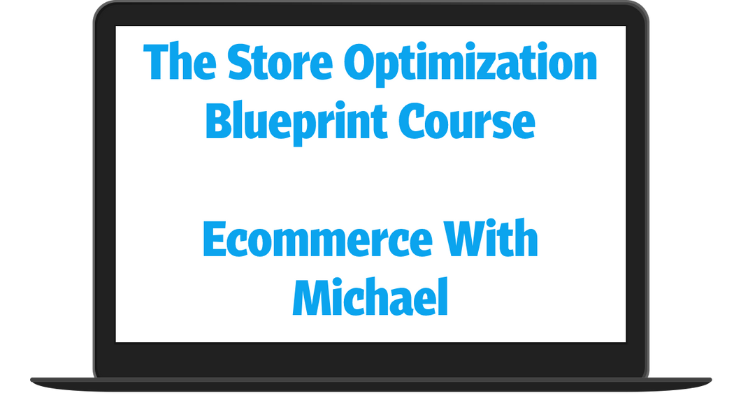 The Store Optimization Blueprint Course + One 1 On 1 Call